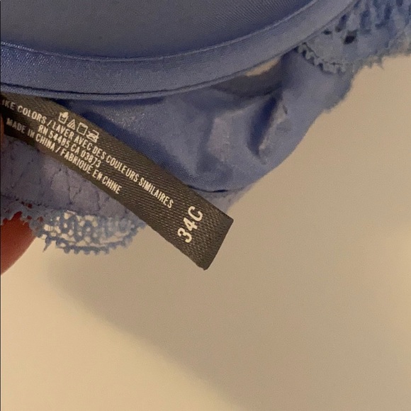 Aerie | Blue Satin Push-up Bra - Picture 5 of 7